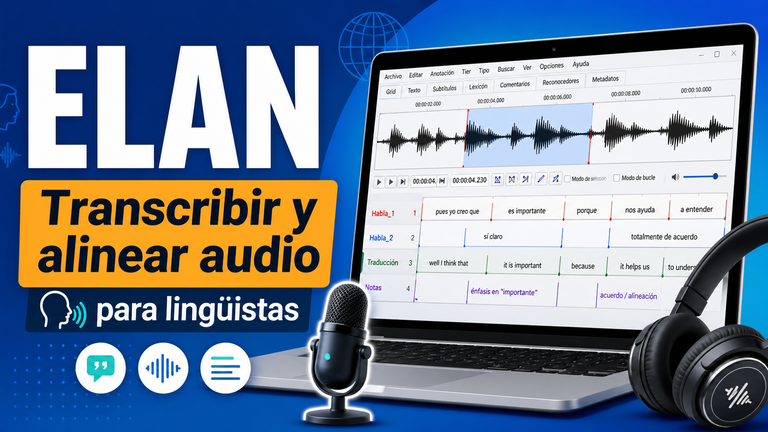 Primeros pasos con ELAN: transcribir y alinear audio